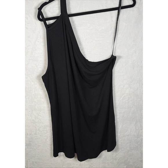 torrid Tops - Torrid Womens Size 5 5X Black Ribbed One Shoulder Cut Out Cami Tank Top 40200126